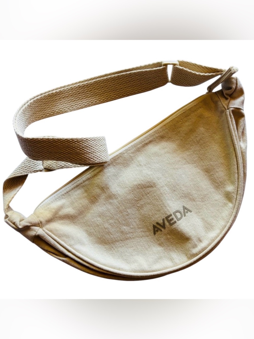 Aveda | Cream White Cotton Adjustable Body Bag | Crossbody Unisex Eco Friendly